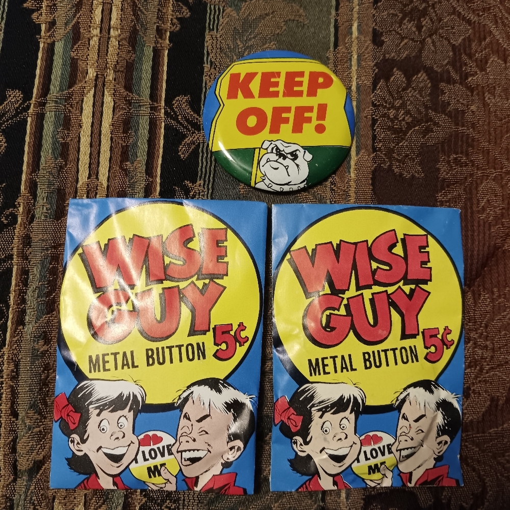 (2) 1965 Topps Wise Guy Buttons Unopened Packs BUTTON IS NOT INCLUDED